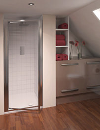 Aqualux Aqua 4 Pivot Shower Door 760mm White