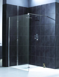 Aqualux Shine Shower Panel 900mm Polished Silver
