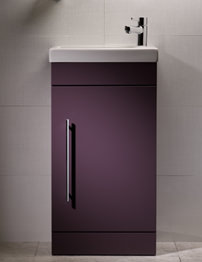 Roper Rhodes Esta Aubergine Finished Wash Unit And Ceramic Basin
