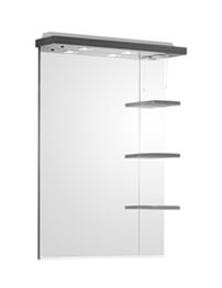 Roper Rhodes Ella 700mm White Finished Mirror, Shelves And Canopy