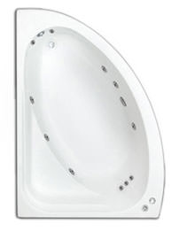 Trojan Orlando Left Handed Whirlpool Corner Bath 1495 x 1020mm
