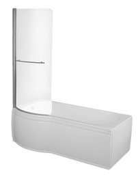 Trojan Concept Shower Bath 1675 x 750mm With Bath Screen