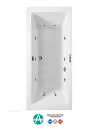 Phoenix Rectangularo 1 Amanzonite Double Ended Whirlpool Bath