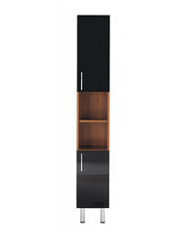 Balterley 300mm Tower Unit With Black Gloss Doors