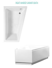 Phoenix Saranto 1500 x 650mm Corner Bath With Bath Panel
