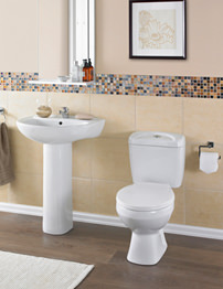 Lauren Melbourne 4 Piece White Cloakroom Suite