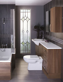 Balterley 600mm Walnut Cistern Base Cabinet With Legs