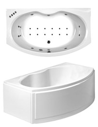 Phoenix Corsica Bow Fronted System 3 Bath With Panel 1700 x 970mm