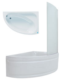 Phoenix Duo Right Hand Bath With Screen 1500 x 1000mm