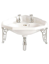 Heritage Dorchester 2 Tap Hole Corner Basin