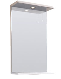 Lauren Laguna Gloss White 450mm Mirror With Lighting Canopy