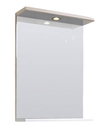 Lauren Ventuno Gloss White 550mm Mirror With Lighting Canopy