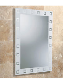HIB Mae Rectangular Shape Mirror With Screen Printed Border