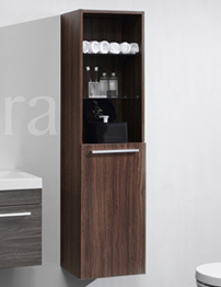 Ultra Glide Walnut Finished Tall Side Cabinet