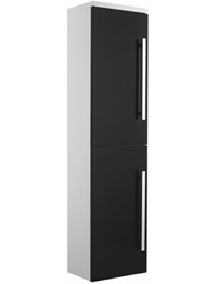 Ultra Design Wall Mounted Black Finished Tall Side Cabinet