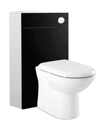 Ultra Design Black Back-To-Wall Unit With WC Pan-Cistern And Seat