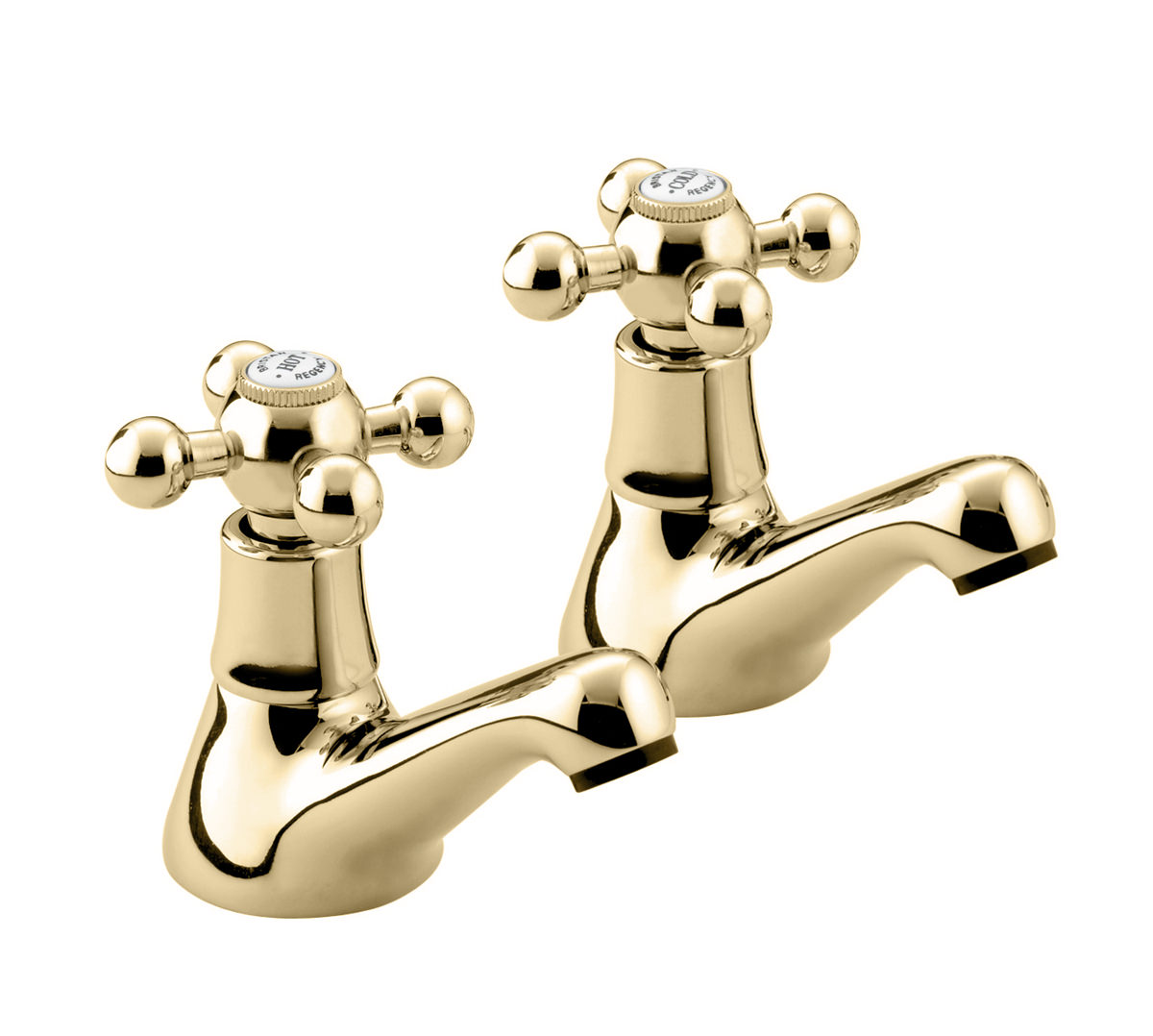 Bristan Regency Gold Plated Bath Taps Pair