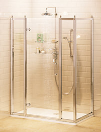 Hinged Door 80cm With In-Line Panel 30cm And Side Panel 90cm