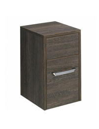 Bauhaus Essence 300mm Ebony Finished Two Drawer Storage Unit