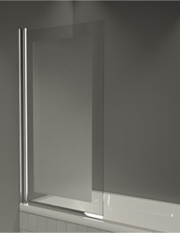 Merlyn Single Frosted Square Top Over Bath Screen
