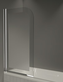 Merlyn Single Frosted Round Top Over Bath Screen