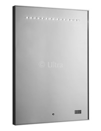 Ultra Ignite LED Touch Sensor Mirror With Digital Clock 500 x 700mm