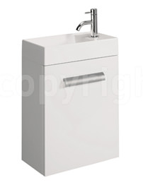 Bauhaus Edge 400mm White Finished Single Door Basin Unit