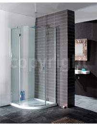 Simpsons Design 800mm Semi-Frameless Quadrant Single Hinged Door