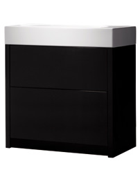 Roper Rhodes Contact 700mm Black Gloss Floorstanding Washstand