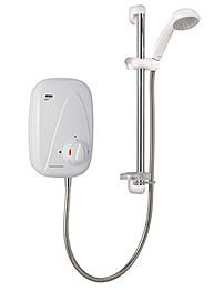 Mira Vigour Manual Power Shower White And Chrome