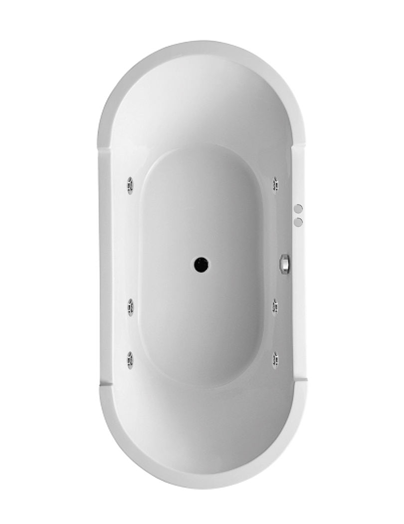 Duravit Starck 1900x900mm Oval Freestanding Bath With Jet System
