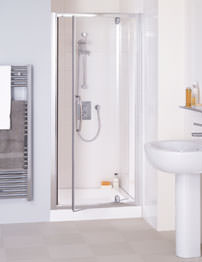 Lakes Classic Semi-Frameless Pivot Shower Door 750 x 1850mm Silver