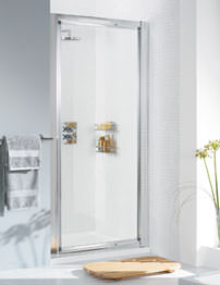 Lakes Classic Framed Pivot Door 900 x 1850mm Silver