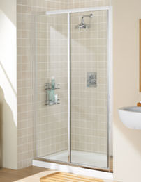 Lakes Classic Framed Slider Shower Door 1000mm Silver