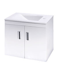 Lauren Liberty 550mm High Gloss White Wall Mounted 2 Door Vanity Unit