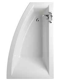 Twyford Indulgence Right Hand Offset Corner Bath 1600 x 500-1000mm
