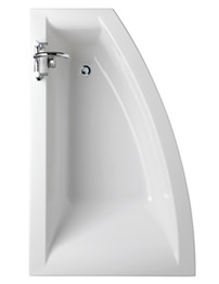 Twyford Indulgence Left Hand Offset Corner Bath 1600 x 500-1000mm