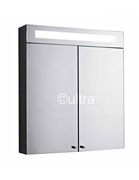 Ultra Tucson Stainless Steel Double Mirror Door Cabinet With Light