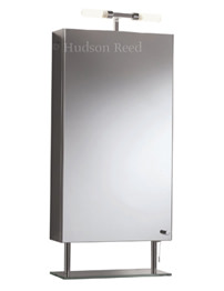 Hudson Reed Rossini Single Mirror Cabinet With Light And Shelf