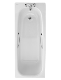 Twyford Neptune Slip Resistant Steel Bath With Grips 1700 x 700mm