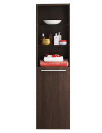 Ultra Faith 400 x 1500mm Tall Side Cabinet Dark Oak Finish