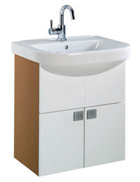 Twyford Refresh Square 650 x 480mm Basin And Furniture Set White