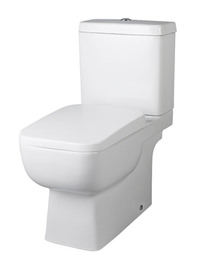 Lauren Saxon Close Coupled WC And Cistern With Soft Close Seat 670mm