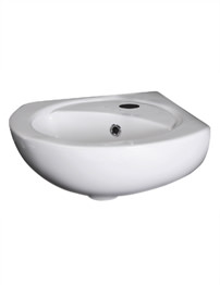 Lauren 449mm 1 Tap Hole Corner Wall Hung Basin