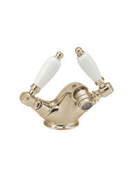 Deva Georgian Bidet Mixer Tap With Pop Up Waste - Gold