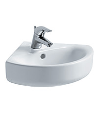 Ideal Standard Concept Arc 45cm 1 Tap Hole Corner Handrinse Basin