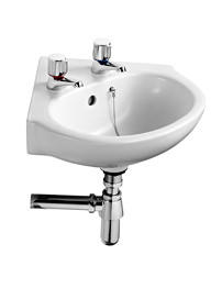 Ideal Standard Studio 45cm Corner Basin With 2 Tap Holes