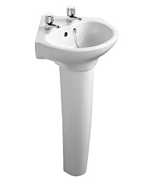 Ideal Standard Studio 45cm Corner Pedestal Basin With 2 Tap Hole