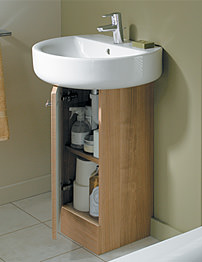 Ideal Standard Concept 30cm Basin Pedestal Unit - American Oak