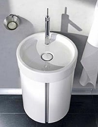 Duravit Starck 1 Oak 500 x 450mm Wall Mounted Vanity Unit With Basin